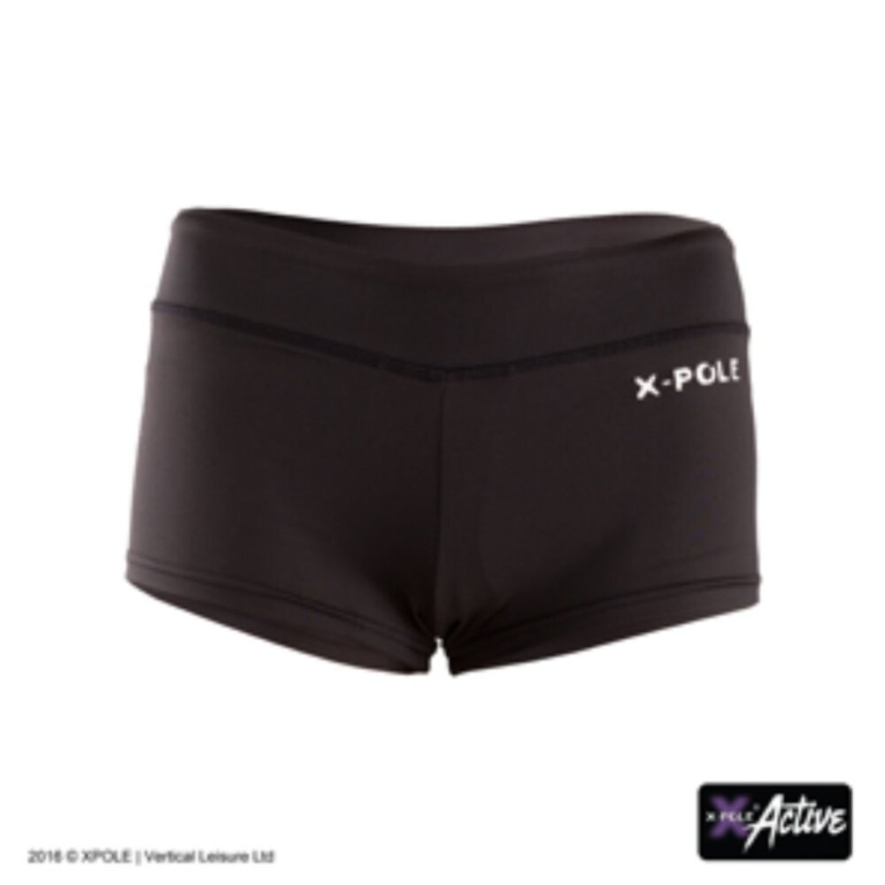 X-Pole Active Logo Pole Shorts Black in Black Size XS
